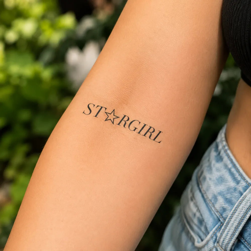 SafeTatt — Star Girl · fotografie tetování na kůži