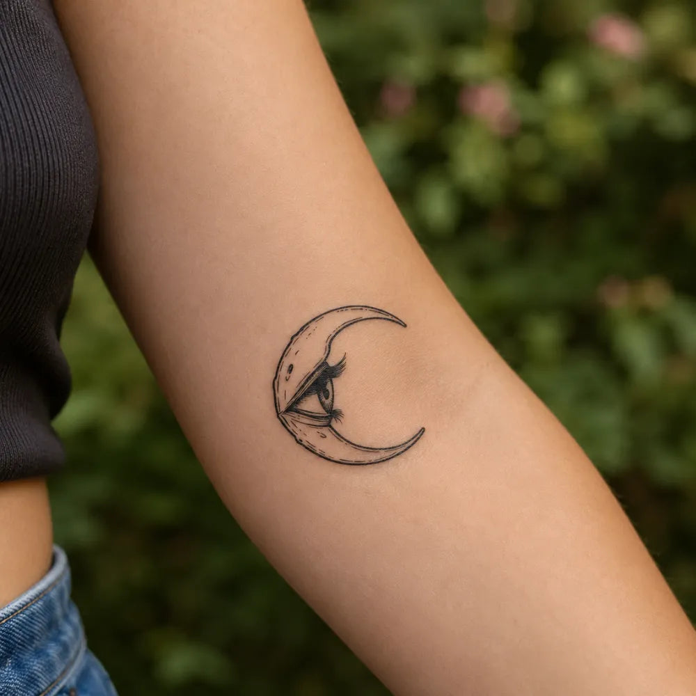 SafeTatt — Moon Eye · fotografie tetování na kůži